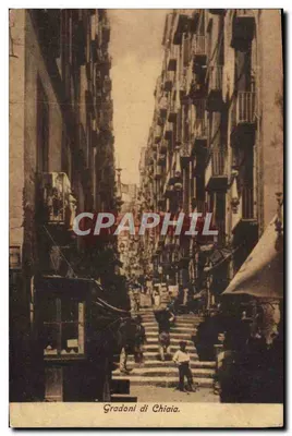 Gradoni di Chiaia — vista de rua animada — editor desconhecido