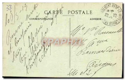 Bordeaux — Most kolejowy i pieszy M. D. — Fot. Marcel Delboy — Rewers