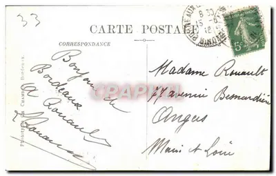 Bordeaux — Wydział Lekarski i Farmaceutyczny — Fototyp Chambrun — Rewers