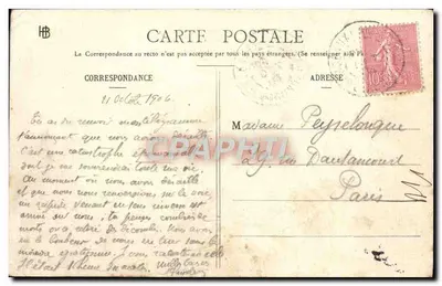 Bordeaux — Le Grand Pont sur la Garonne et l'Église Saint-Michel — Henry Guillier, 31, 42 bis et 44, rue Fondeneuve — Verso