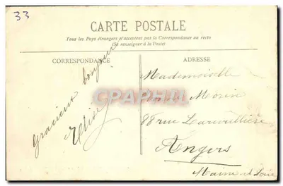 BORDEAUX - Widok z tarasu Wielkiego Teatru - BR - 341 — Rewers