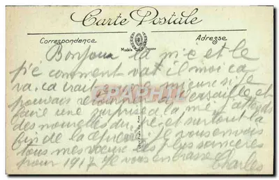 Amiens — Zegar i ulica Vergeaux — LL. n°119 — Rewers