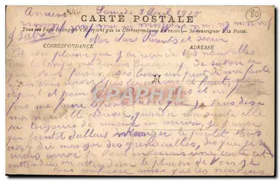 Amiens — Widok Pałacu Miejskiego — O. Haequart, fot. wydawca — Rewers