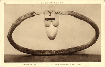 Cinto de castidade — Museu de Cluny — Trabalho italiano (Início do século XVII)