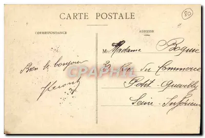 Amiens — O Hotel de Ville — editor desconhecido, n°6 — Verso