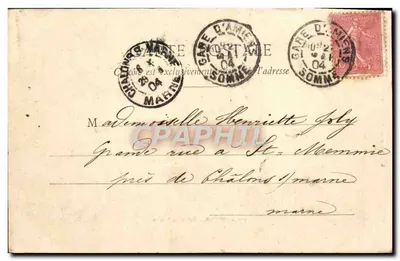 Amiens — Pałac Sądowy — wydawca Saint-Amand, nr 377 — Rewers