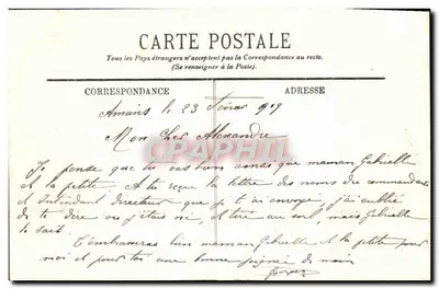 Amiens — A Catedral e o Palácio de Justiça — LL. — N° 106 — Verso