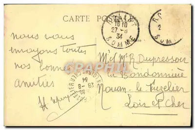 Fort-Mahon — Chalets dans les dunes — Edit. Marat — Verso