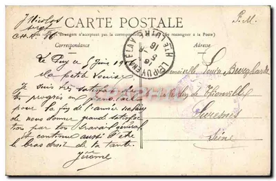 La vergine dorata della basilica di Albert — rovine dopo il 1915 — editore 'GRO' n°194 — Verso