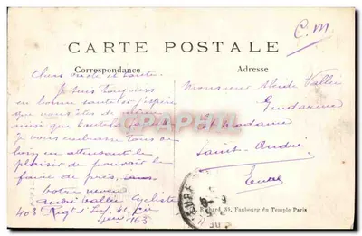 O Campanário da Basílica de Albert após o bombardeio — 105. A Grande Guerra 1914-15 — A.R. — Verso