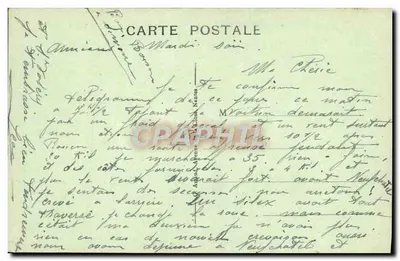 Amiens — Ogólny widok, katedra w centrum — wydawca LECRÉ — Rewers