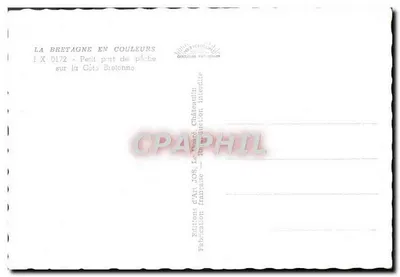 Mały port rybacki na wybrzeżu bretońskim — La Bretagne en Couleurs n° 0172 — Éditions JOS. Le Béard, Châteaulin — Rewers