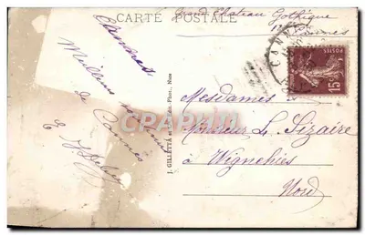 Monako — Widok między kwiatami — J. Gilletà, Nice, nr 737 — Rewers