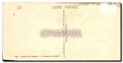 Wąwóz Dourbie — Młyn Corps — Les Arts Graphiques, Toulouse — Rewers