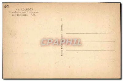 Lourdes — Vista geral da Espianade — Edição Palais-Rosaire — Verso