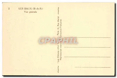 Les Baux (B.-du-R.) — Vista geral — Edições d'Art Yvon, Paris — Verso