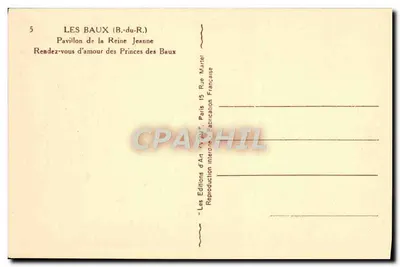 Les Baux (B.-du-R.) — Queen Jeanne's Pavilion — Éditions d'Art Anjou — Back