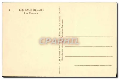 Les Baux (B.-du-R) — Os Muros — Edições de Arte Yvon, Paris — Verso