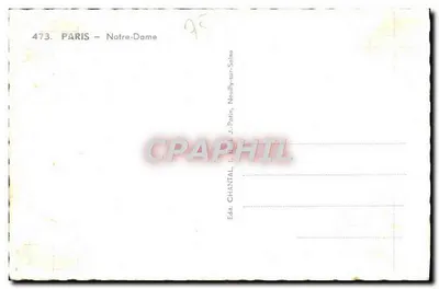 Parigi - Notre-Dame — vista della cattedrale — editore Chantat, n° 473 — Verso