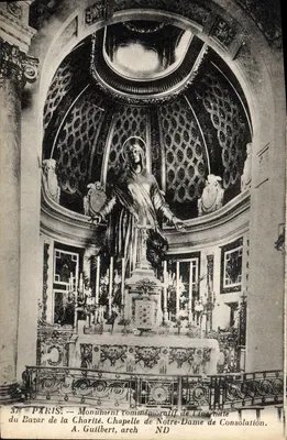 Paris — Monument comemorativo do incêndio do Bazar da Caridade. Capela de Nossa Senhora da Consolação — A. Guilbert, arq. ND