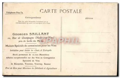 Paris - Bois de Boulogne - Pavillon d'Armenonville — C.L.C. — Verso