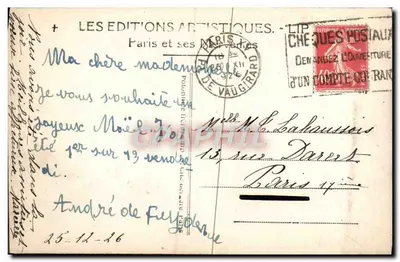 PARIS — A Câmara dos Deputados e o Ponte da Concórdia — LIP — Verso