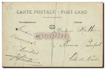 Paris — O Grande Palácio dos Campos Elísios — Construído por Deglane, Thor para a Exposição de 1900 — La Pensée — Verso