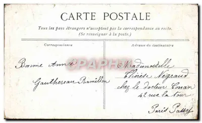 Paris — Estátua de Francis Garnier — editor Paris, n° 2425 — Verso