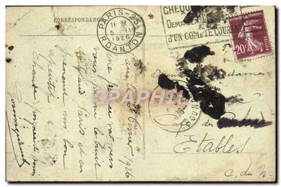 Paris — Panorama sur la Seine, la Cité, Notre-Dame et la Pointe du Ver-Galant — éditeur A. L. (imprimé sur la carte) n° 175 — Back