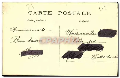 PARIJS — De poort Saint-Martin — uitgever niet zichtbaar — Achterkant