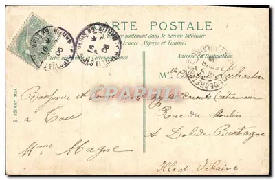 Paryż - Pałac Luxembourg — widok z ogrodu z fontanną i żaglówkami — wydawca S. wydawca, nr 1024 — Rewers