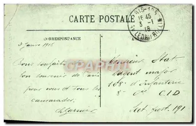 Paris — Hôtel de Ville — La Salle des Fêtes — LL. — n° 654 — Verso