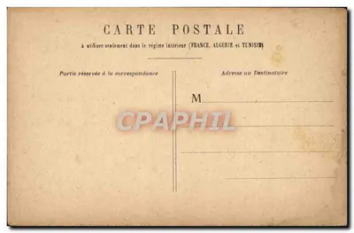 Paris - Ministère de la Guerre — tour d'horloge ornée, éditeur impr. sur la carte — Verso