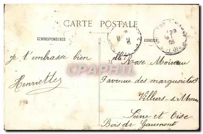 Antike Ansichtskarte Paris Palais de Justice — Rückseite