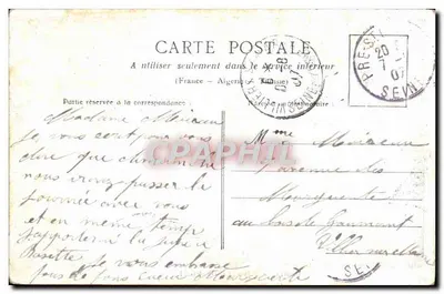 Paris - L'Hôtel-de-Ville — view with bridge and Seine — publisher not visible — Back