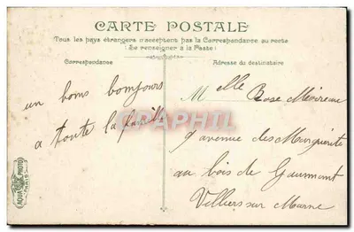 Paris. A Entrada das Buttes Chaumont - Rue Secretan — editor AQUA & PHOTO, n° 242 — Verso