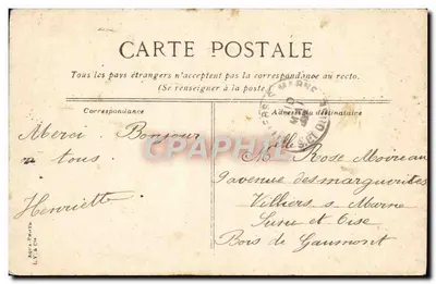 BOULOGNE - Le pavillon d'Armeaonville. L'heure de l'après-midi. Éditeur L.V. & Cie. — Rückseite