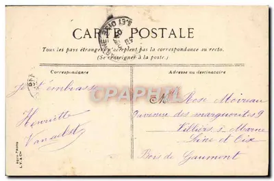 Bois de Boulogne - Uma Cascata — editor L.V. & Cie, n°9 — Verso