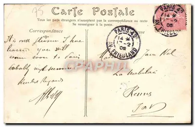 Paris — O Ponte da Concórdia e a Câmara dos Deputados — editor A. Dufour, n° 89 — Verso