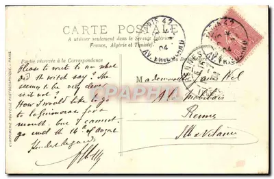 Parijs — Het Tuilerieën Park en het Triomfboog van het Carrousel — LL. — N°44 — Achterkant