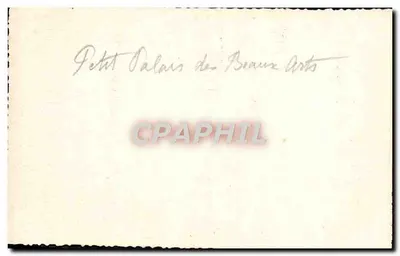 Petit Palais des Beaux-Arts — Paris — éditeur inconnu, n° de série non visible — Verso