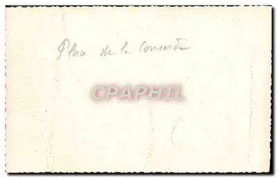 Place de la Concorde — Paryż — wydawca nieznany — Rewers