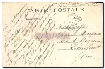 Parijs – Algemene uitzicht richting de berg Saint-Geneviève — C.M. — Achterkant