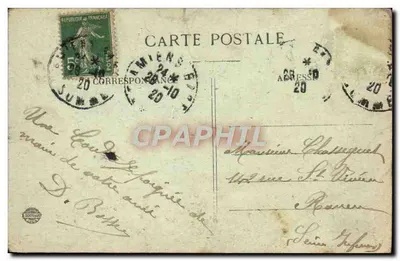 Amiens — Pałac Sądowy — Wydawca: E. G. S. G. & Cie, nr 413 — Rewers