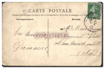 Kasteel van Vincennes — Herinnering aan het Kasteel van Vincennes — uitgever B.F. — Achterkant