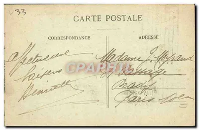 Bordeaux — Szczegóły Pomnika Girondyn — Wydawca nieznany, nr serii 54 — Rewers