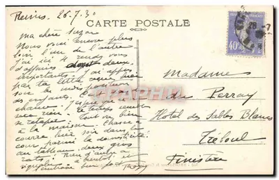 Reims przed Wielką Wojną — Katedra — G. Graff et Lambert, wyd. Reims, nr 302 — Rewers