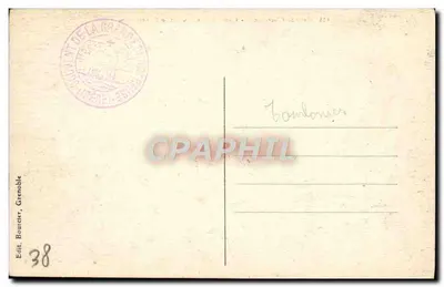 Grande-Chartreuse - Cour d'Honneur e o Grand Som — Editor Bourcier, Grenoble, n° 38 — Verso