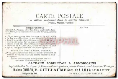 Stara pocztówka Bordeaux Porte Cailhau — Rewers