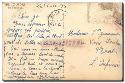Lourdes — Bazylika — Wydawnictwo Y. Trebla, nr 16 — Rewers
